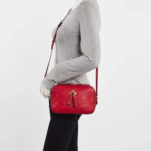 Louis Vuitton Scarlet Monogram Empreinte Leather Saintonge Crossbody Bag - Picture 2 of 12